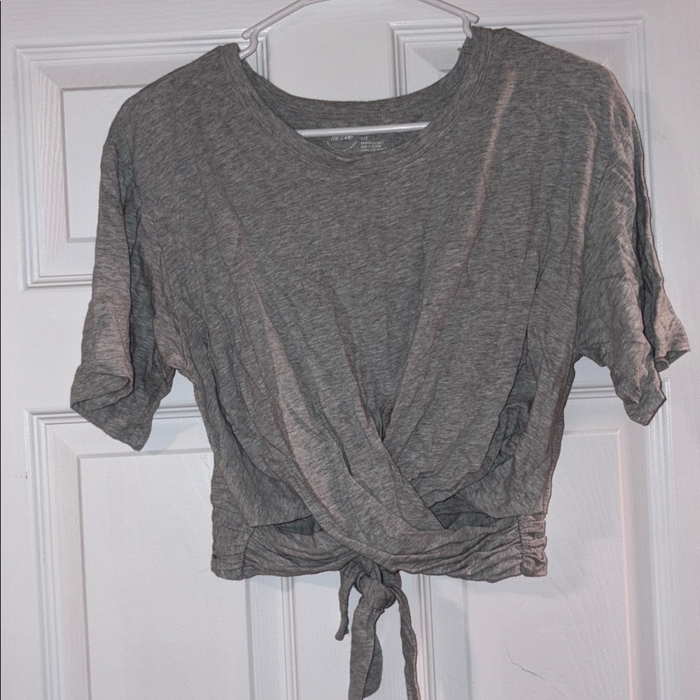 Aerie Heather Gray Cropped Top